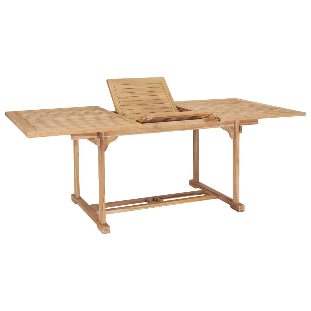 Extending Dining Table 150-200x100x75 cm Solid Teak Wood