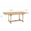 Extending Dining Table 150-200x100x75 cm Solid Teak Wood