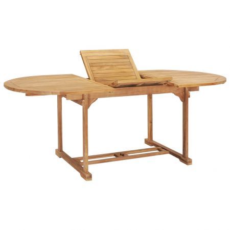 Extending Dining Table 150-200x100x75 cm Solid Teak Wood