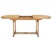 Extending Dining Table 150-200x100x75 cm Solid Teak Wood