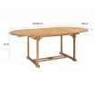 Extending Dining Table 150-200x100x75 cm Solid Teak Wood