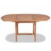 Extendable Outdoor Dining Table (110-160)x80x75cm Solid Teak