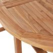 Extendable Outdoor Dining Table (110-160)x80x75cm Solid Teak