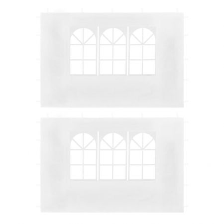 Party Tent Sidewalls 2 pcs with Window White