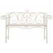 Garden Bench 132 cm Metal Antique White