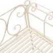 Garden Bench 132 cm Metal Antique White