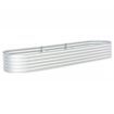 Garden Planter 320x80x44 cm Galvanised Steel Silver
