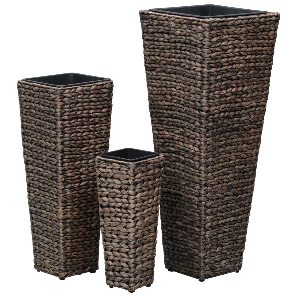 Garden Planters 2 pcs Water Hyacinth Brown