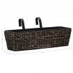 Garden Planters 2 pcs Water Hyacinth Brown