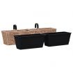 Garden Planters 2 pcs Water Hyacinth Brown