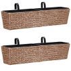 Garden Planters 2 pcs Water Hyacinth Brown