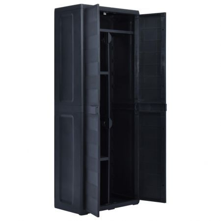 Garden Storage Cabinet 65x38x171 Cm Plastic Crazy S Garden Storage Cabinet 65x38x171 Cm, Plastic Outdoor Storage Cupboards Australia
