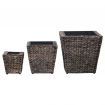 Garden Planters 3 pcs Water Hyacinth Brown