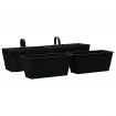 Garden Planters 2 pcs Water Hyacinth Black