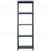 Storage Shelf Rack Black 125 kg 60x30x180 cm Plastic