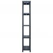 Storage Shelf Rack Black 125 kg 60x30x180 cm Plastic