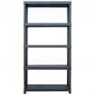 Storage Shelving 5-tier Plastic Shelf Rack 180 cm Height Black