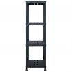 Storage Shelf Rack Black 220 kg 90x40x138 cm Plastic