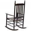 Rocking Chair with Curved Seat Brown Wood