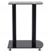 Aluminum Speaker Stands 2 pcs Black Safety Glass