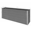 Garden Planter Grey 200x50x91 cm WPC