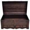 Wooden Treasure Chest Large Brown