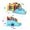 8 In 1 Inflatable Water Park Slide Jumping Castle Soccer Goal with Cannon