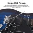 Melodic Full-Size 39 inch Electric Guitar with Bonus Amplifier Blue