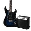 Melodic Full-Size 39 inch Electric Guitar with Bonus Amplifier Blue