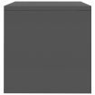 Bedside Cabinet High Gloss Grey 40x30x30 cm Chipboard