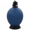 Pool Sand Filter with 6 Position Valve Blue 660 mm