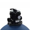 Pool Sand Filter with 6 Position Valve Blue 660 mm