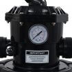 Pool Sand Filter with 6 Position Valve Blue 660 mm