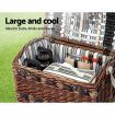 Alfresco 4 Person Picnic Basket Set Insulated Storage Blanket