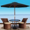 Instahut 2.7m Outdoor Umbrella Pole Umbrellas Beach Garden Sun Stand Patio Black