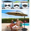 Instahut 48cm Outdoor Umbrella Base Stand 4 Plates Pod Cantilever