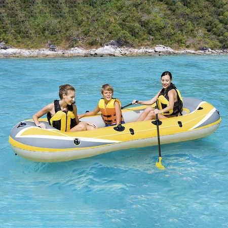 thumbnail image 2 of Hydro-Force Treck X3 Inflatable Raft Set - 10'1" 3-Person Boat With Oars & Pump 2 of 3