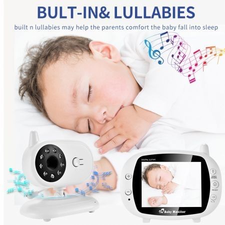 3.5 inch Video Wireless Baby Monitor VOX Security Camera Nanny IR Night Vision Voice Call Babyphone With Temperature Monitoring