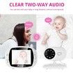 3.5 inch Video Wireless Baby Monitor VOX Security Camera Nanny IR Night Vision Voice Call Babyphone With Temperature Monitoring