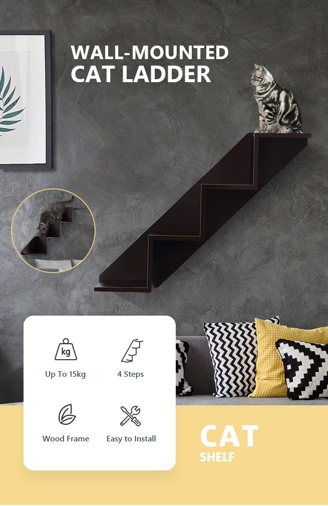 Petscene Cat Stairs Cat Wall Shelves Perch Cat Furniture Crazy Sales