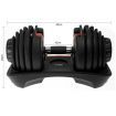 24kg Powertrain Adjustable Home Gym Dumbbell