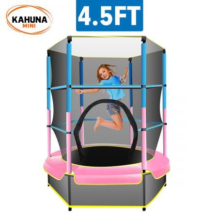 Kahuna Mini 4.5 ft Trampoline - Blue Pink