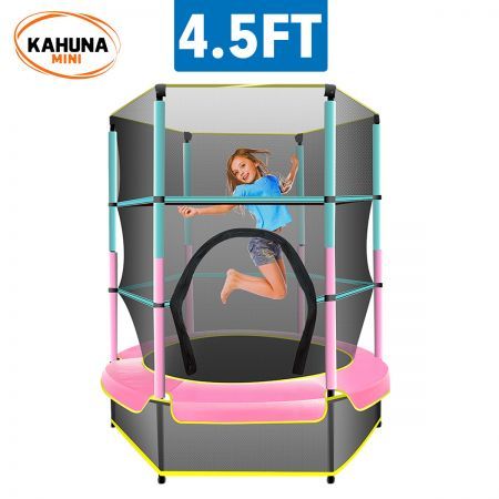 Kahuna Mini 4.5 ft Trampoline - Green Pink
