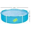 Bestway Kids Pool 152x38cm Round Steel Frame Swimming Pools Above Ground 580L