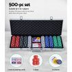 500pcs Poker Chips Set Casino Texas Hold'em Gambling Party Game Dice Cards Case