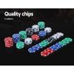 1000pcs Poker Chips Set Casino Texas Hold'em Gambling Party Game Dice Cards Case