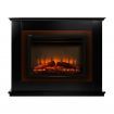 Devanti 2000W Electric Fireplace Mantle Portable Fire Log Wood Heater 3D Flame Effect Black