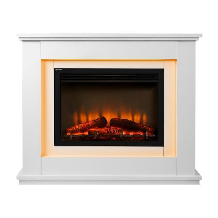 Devanti 2000w Electric Fireplace Mantle Portable Fire Log Wood