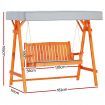 Gardeon Wooden Swing Chair Garden Bench Canopy 3 Seater Outdoor Furniture