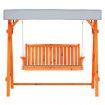 Gardeon Wooden Swing Chair Garden Bench Canopy 3 Seater Outdoor Furniture